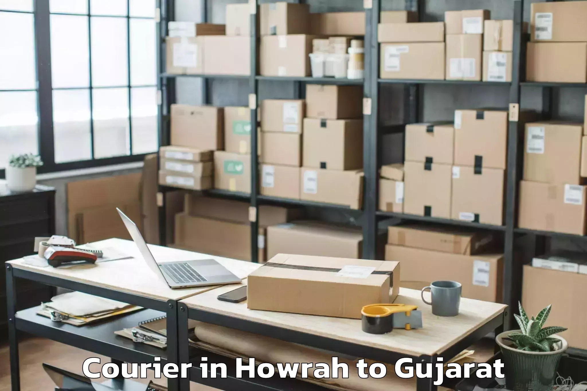 Expert Howrah to Satlasana Courier